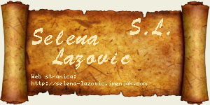 Selena Lazović vizit kartica